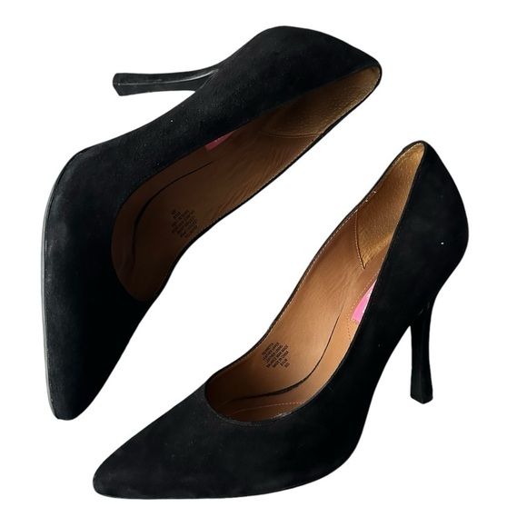 Isaac Mizrrahi New York Isloretta black suede pointed toe high heels size 8.5 - Picture 10 of 10